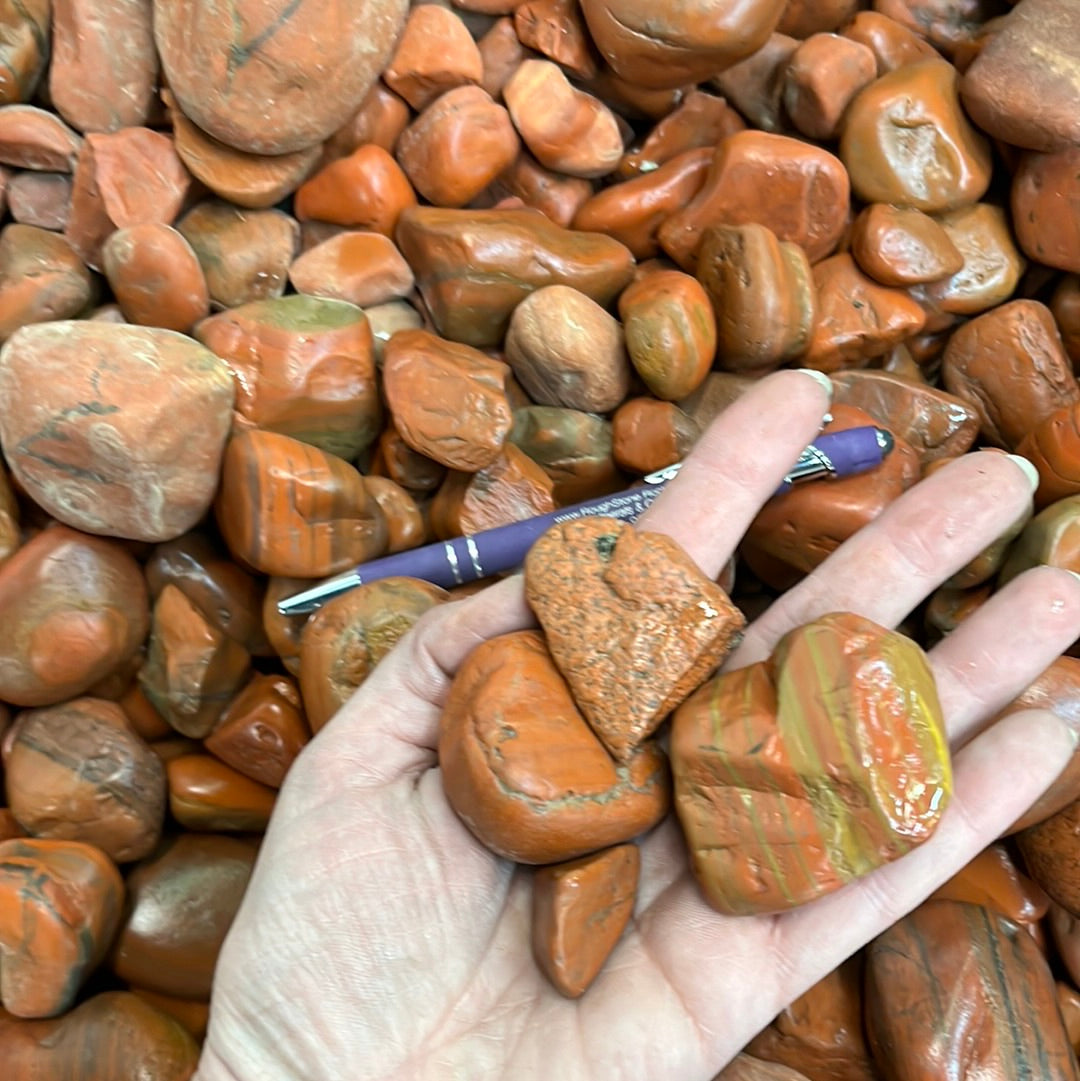 Red Jasper Rough Tumbled 10 pounds – LLC - Main Image