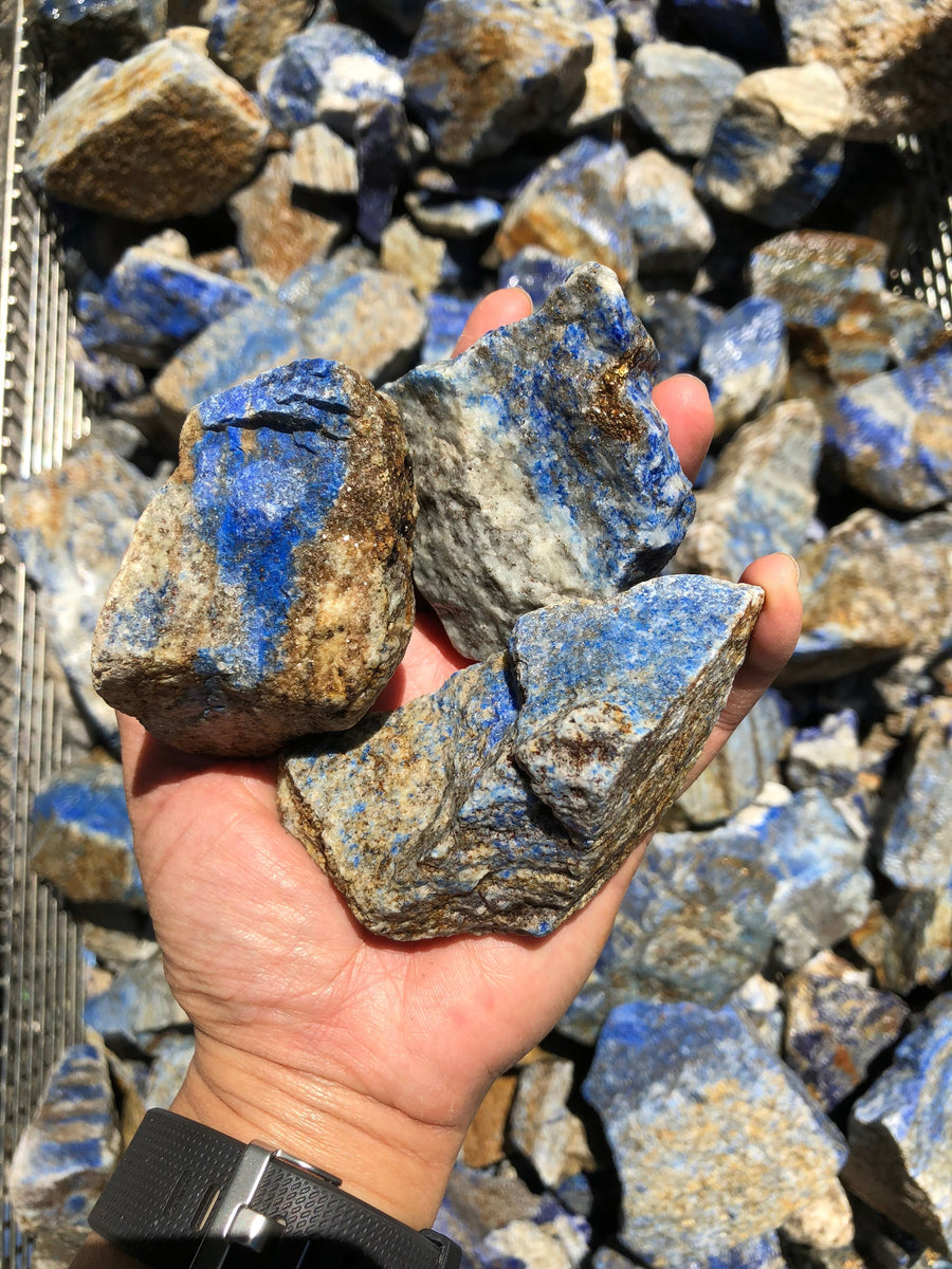 Lapis Lazuli waterstenen, 100% natuurlijke ruwe stenen, 100 g