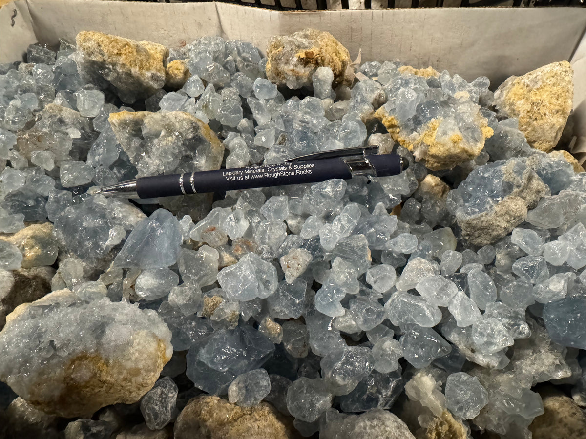 Celestite Chips and Pieces - 1 pound – RoughStone.Rocks LLC
