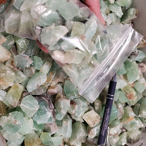 Calcite Chips (Green) - 10 pounds