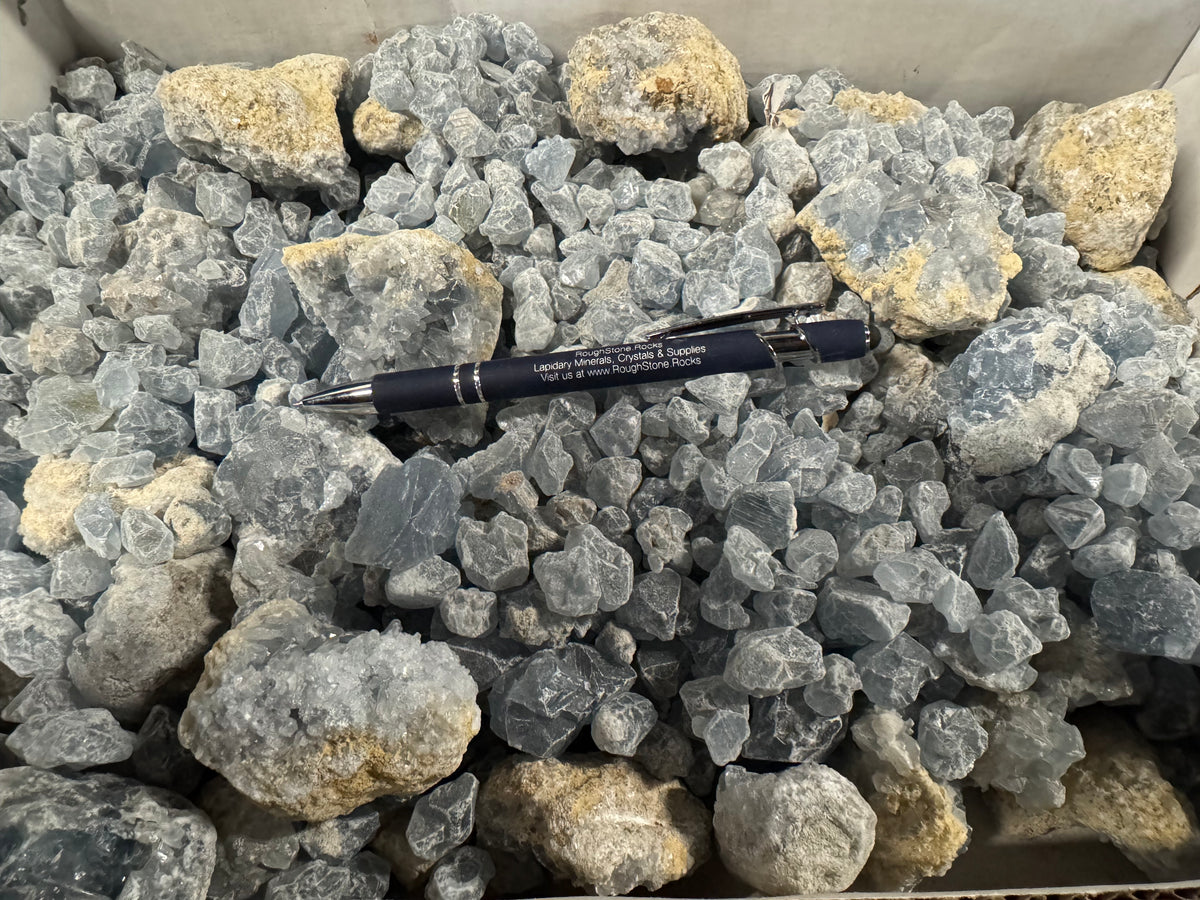 Celestite Chips and Pieces - 1 pound – RoughStone.Rocks LLC