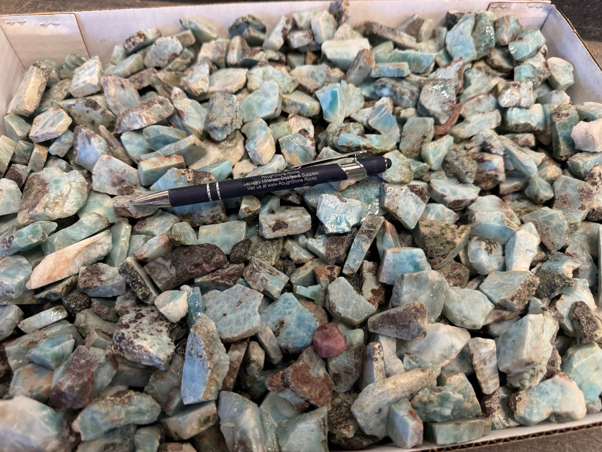 Larimar Rough Slabs - Dominican Republic - 1/2 pound* – RoughStone ...