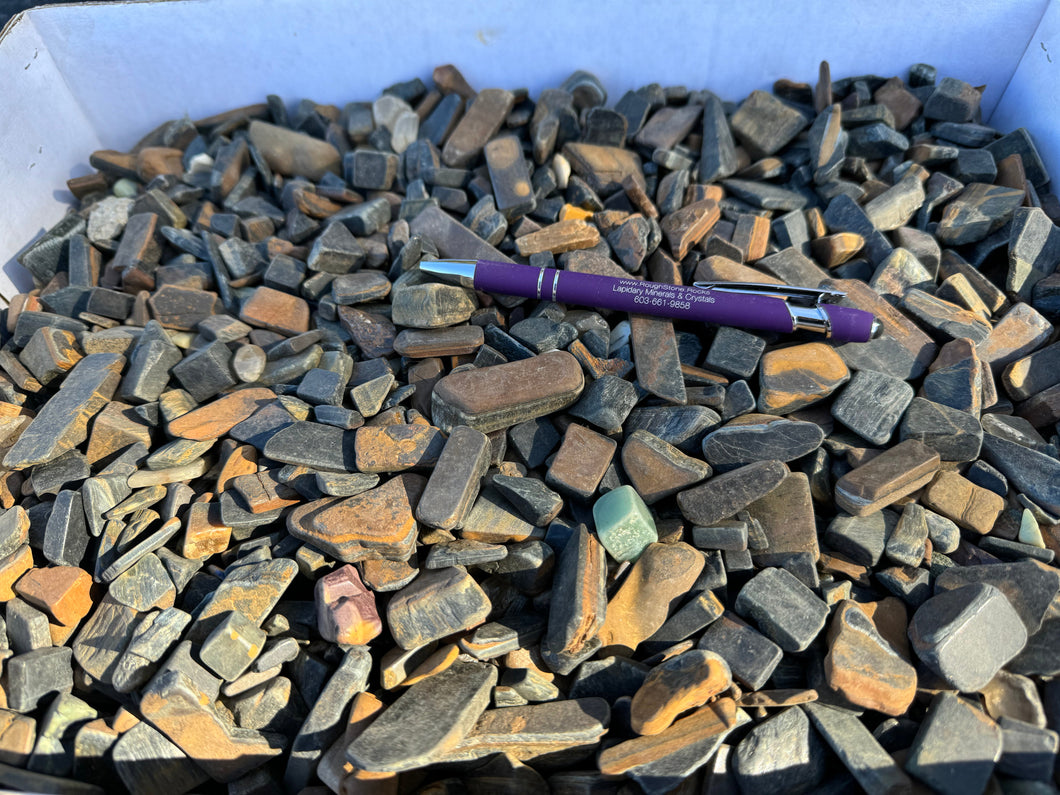 Blue Tigers/Hawk Eye Partially Tumbled from South Africa 10 pounds Roughstone.Rocks LLC