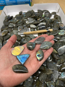 Labradorite Cabochons from Madagascar 1 pound Roughstone.Rocks LLC