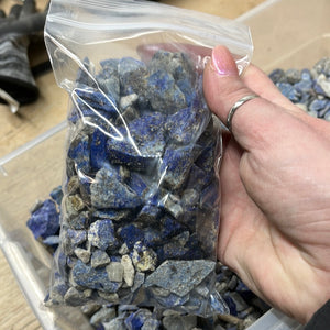 Lapis Lazuli Chips and Pieces 1 pound Roughstone.Rocks LLC