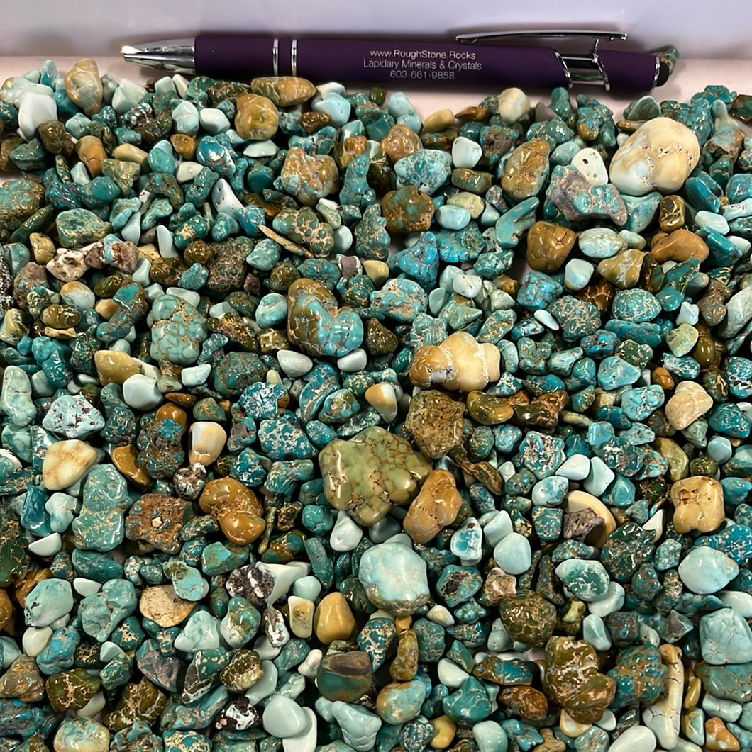 Lone Mountain Turquoise Tumbled 100 grams Roughstone.Rocks LLC