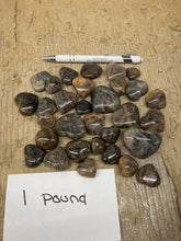 Polished Black Moonstone Puffy Hearts from Madagascar 1 pound Roughstone.Rocks LLC