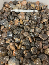 Polished Black Moonstone Puffy Hearts from Madagascar 1 pound Roughstone.Rocks LLC