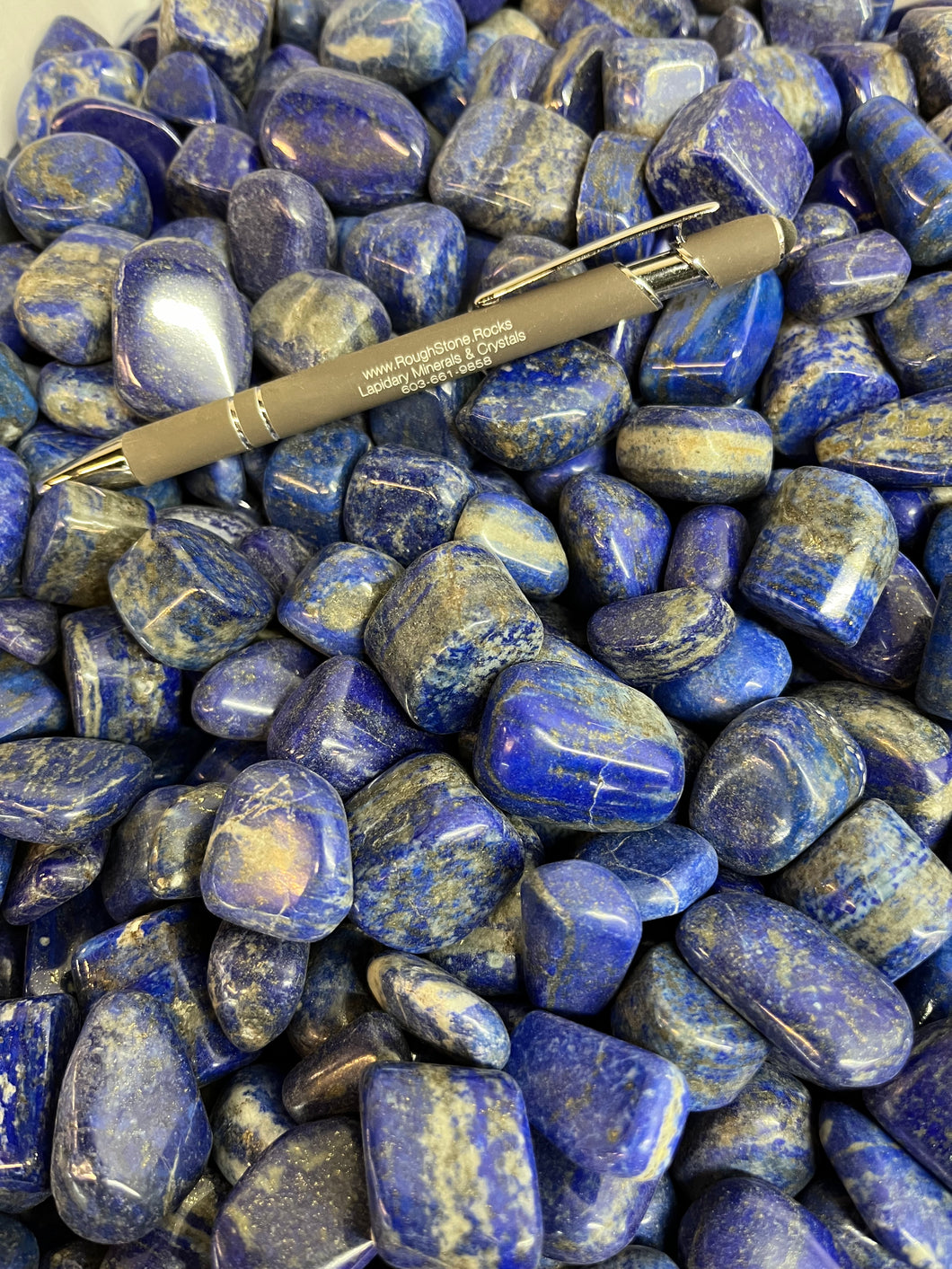 Polished Lapis Lazuli Tumbles 1 pound Roughstone.Rocks LLC