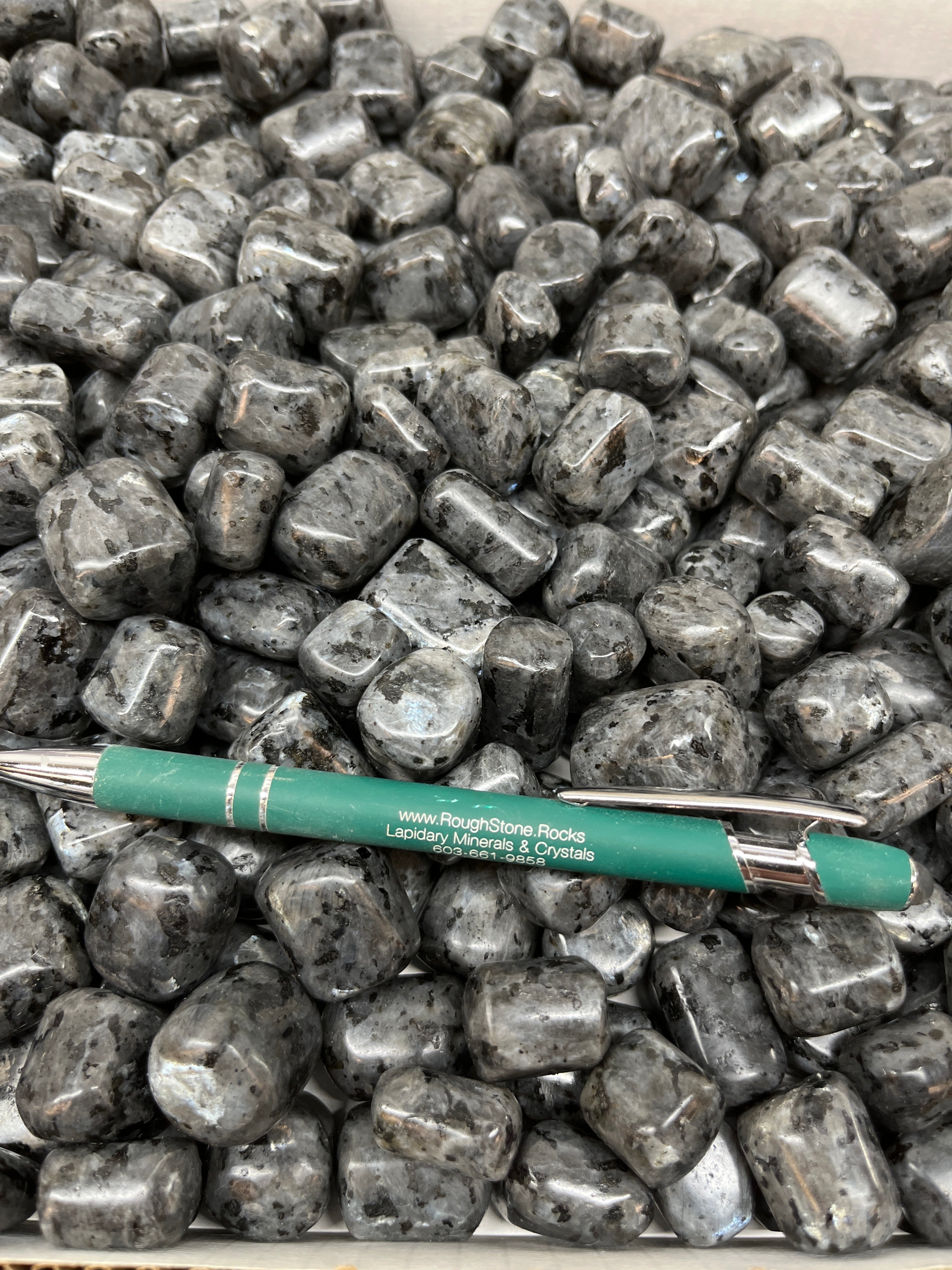 Larvikite (Blue Pearl) Tumbles - 1 pound*