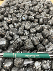 Polished Larvikite Blue Pearl Tumbles 1 pound Roughstone.Rocks LLC 