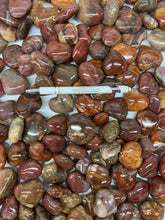 Polished Petrified Wood Puffy Hearts from Madagascar 1 pound Roughstone.Rocks LLC