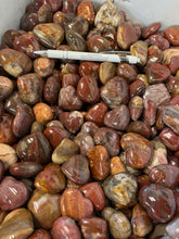 Polished Petrified Wood Puffy Hearts from Madagascar 1 pound Roughstone.Rocks LLC
