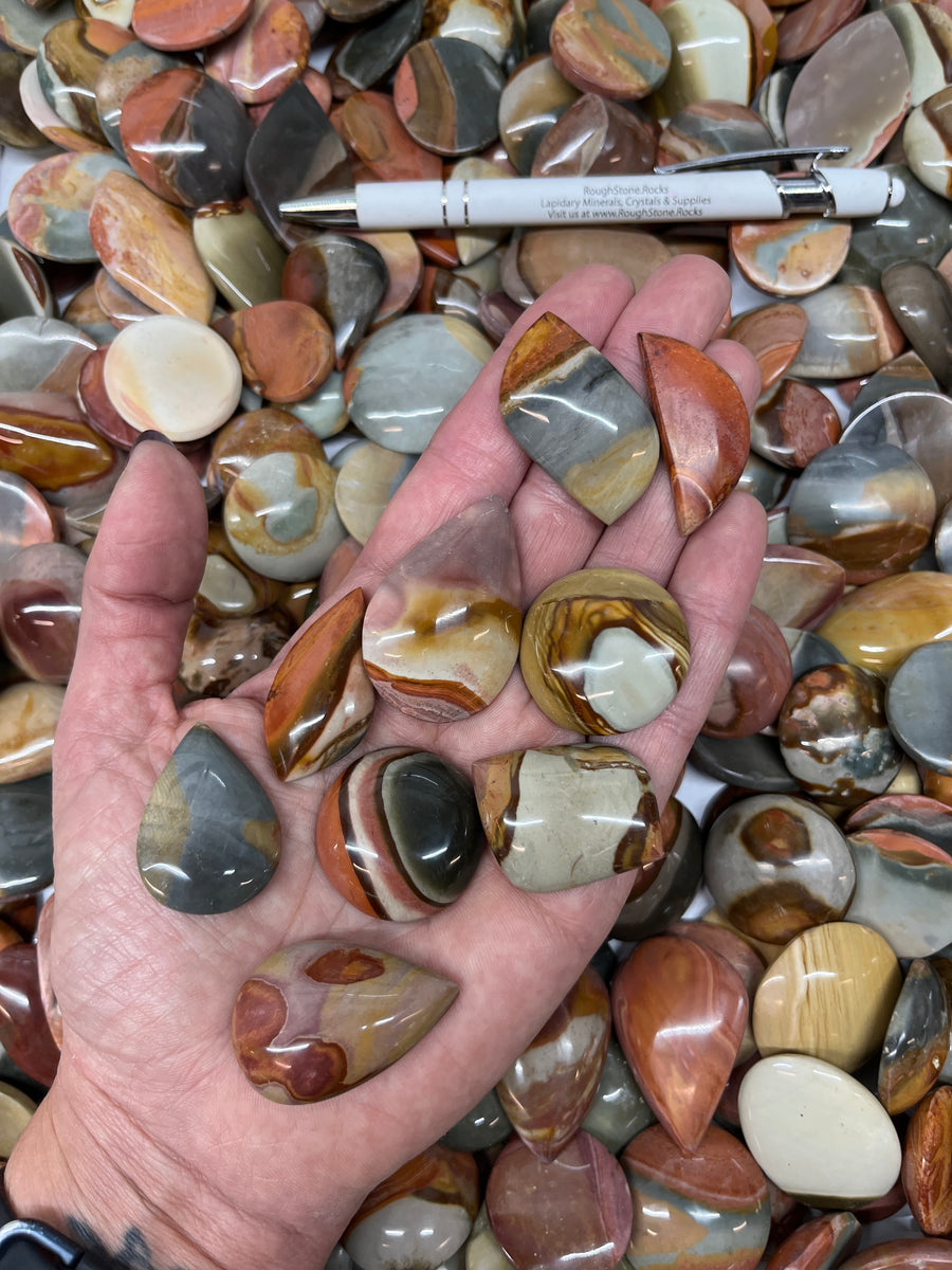 Polychrome Jasper Rough Polychrome Jasper Cabochons - 1 pound* – RoughStone.Rocks LLC