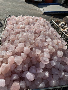 Rose Quartz from Madagascar 1 pound Roughstone.Rocks LLC