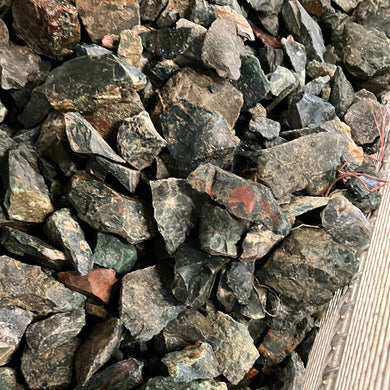 Rough Bloodstone from India Medium Pieces 1 pound Roughstone.Rocks LLC