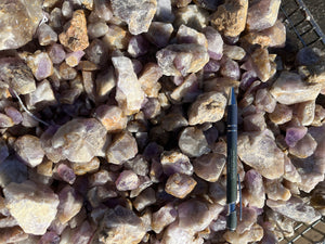 Rough Bulk Chevron Amethyst from Zambia 1 pound Roughstone.Rocks LLC