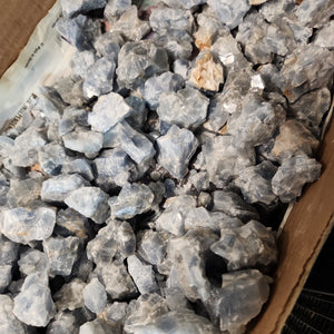 Rough Calcite Blue Washed from Mexico 10 pounds Roughstone.Rocks LLC