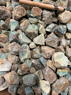 Rough Chrysocolla from Madagascar 1 pound Roughstone.Rocks LLC
