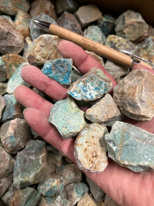 Rough Chrysocolla from Madagascar 1 pound Roughstone.Rocks LLC