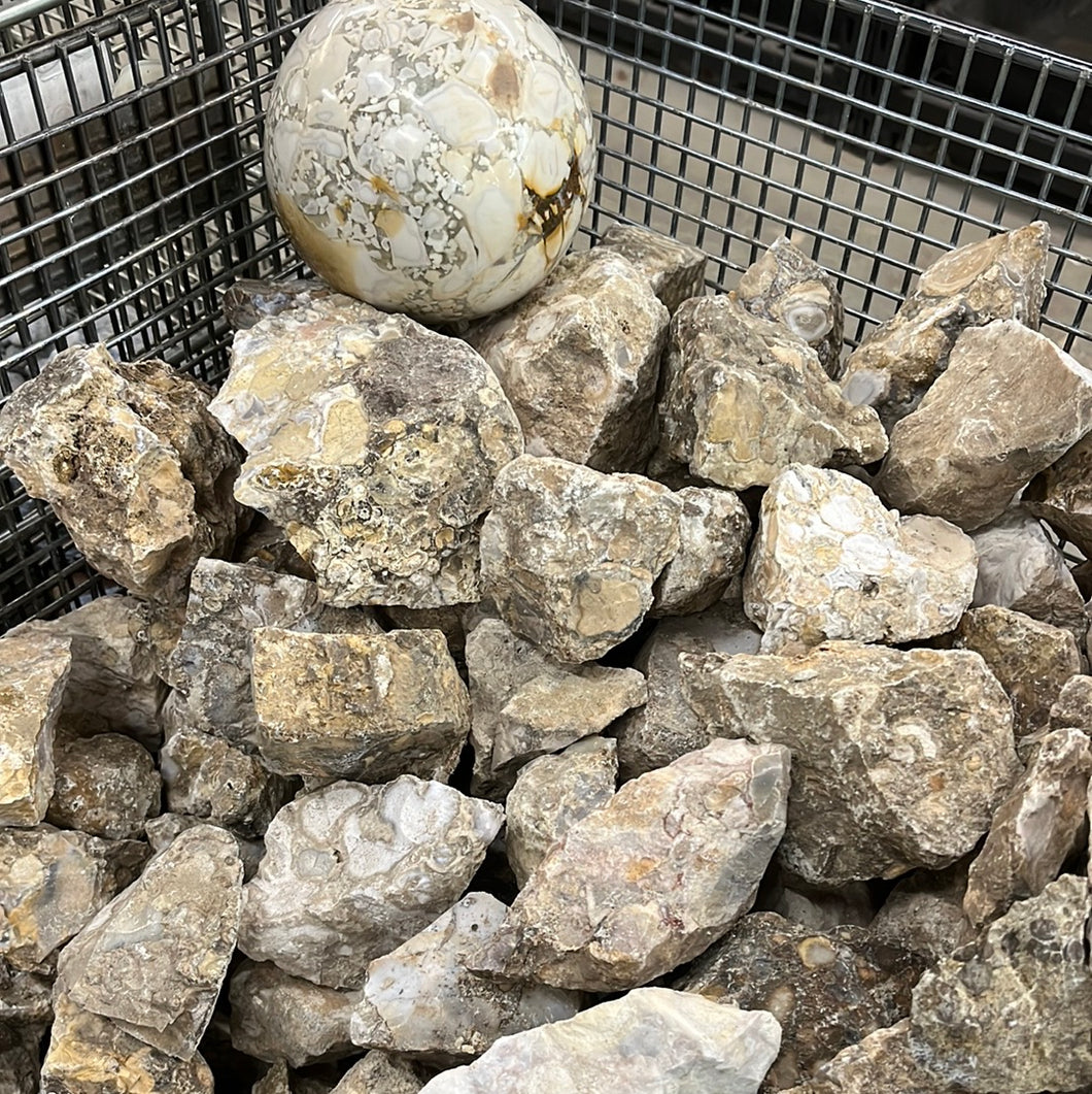 Rough King Cobra Jasper Spotted Chalcedony from India 10 pounds Roughstone.Rocks LLC