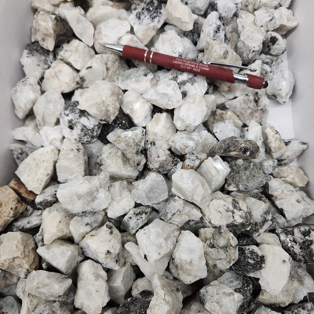 Rough Rainbow Moonstone from India 1 pound Roughstone.Rocks LLC