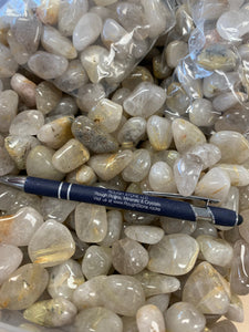 Rutilated Quartz Tumbled from Brazil  10 pounds Roughstone.Rocks LLC