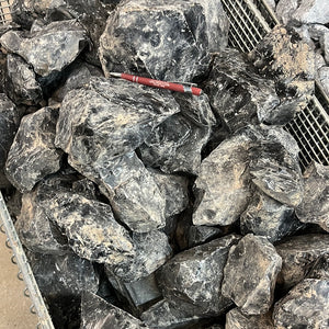 Silver Sheen Obsidian from Armenia 10 pounds Roughstone.Rocks LLC
