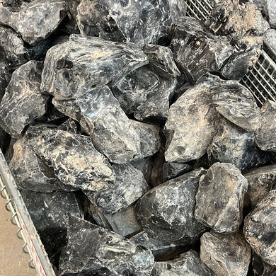 Silver Sheen Obsidian from Armenia 1 pound Roughstone.Rocks LLC