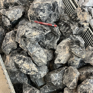 Silver Sheen Obsidian from Armenia 1 pound Roughstone.Rocks LLC