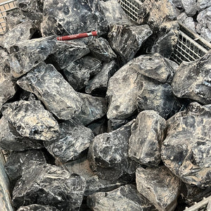 Silver Sheen Obsidian from Armenia 1 pound Roughstone.Rocks LLC