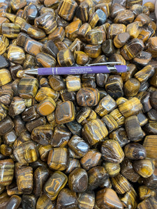 Tiger Eye Tumbles from South Africa 1 pound Roughstone.Rocks LLC