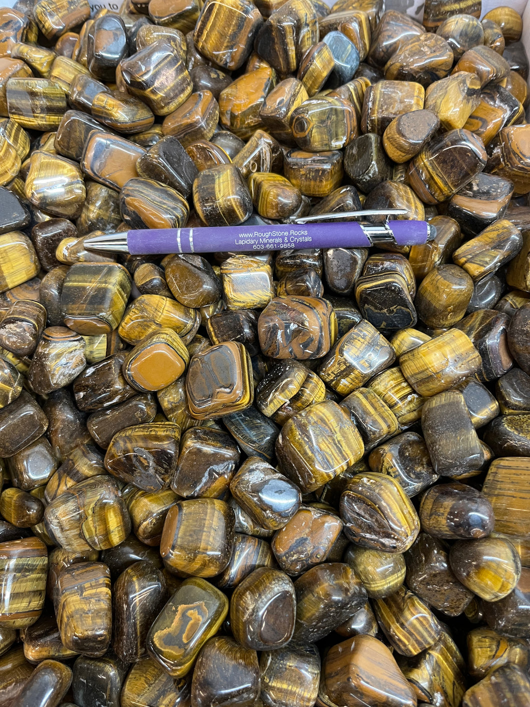 Tiger Eye Tumbles from South Africa 1 pound Roughstone.Rocks LLC