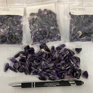 Tumbled Amethyst from Zambia 100 grams Roughstone.Rocks LLC