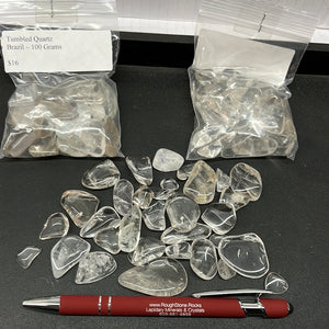 Tumbled Quartz from Brazil 100 grams Roughstone.Rocks LLC