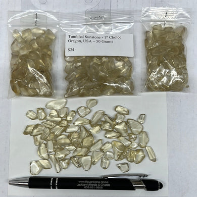 Tumbled Sunstone 1st Choice from Oregon 50 grams Roughstone.Rocks LLC