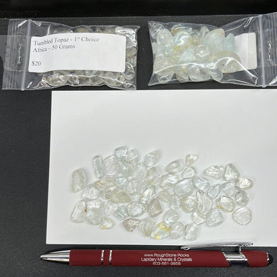 Tumbled Topaz 1st Choice from Africa 50 grams Roughstone.Rocks LLC
