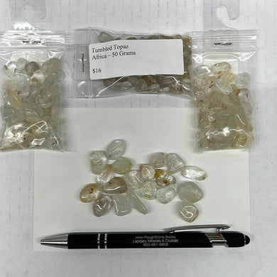 Tumbled Topaz from Africa 50 grams Roughstone.Rocks LLC
