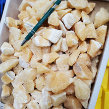 Calcite Yellow Rough from Mexico 1 pound Roughstone.Rocks LLC