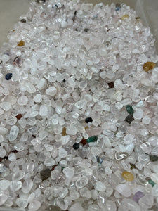 Extra Small Quartz Tumble Mix 1 pound Roughstone.Rocks LLC