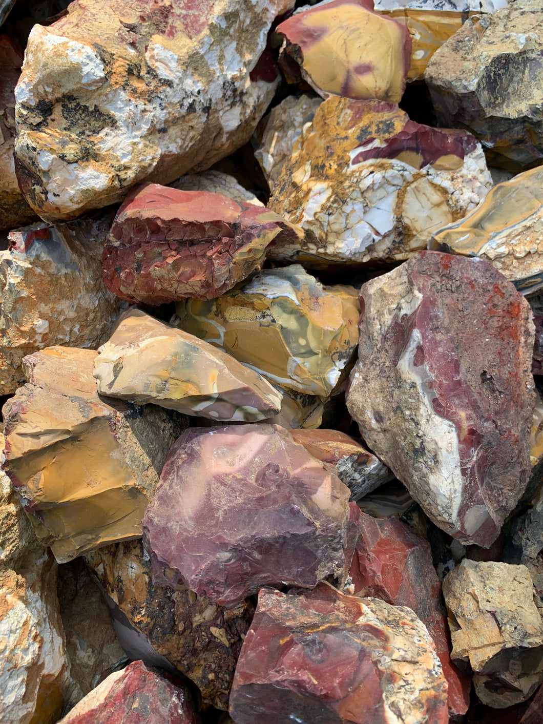 Mookaite Jasper Mostly Red from Australia 1 pound Roughstone.Rocks LLC