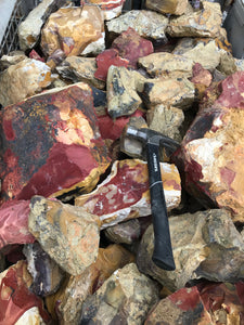 Mookaite Jasper Mostly Red from Australia 1 pound Roughstone.Rocks LLC