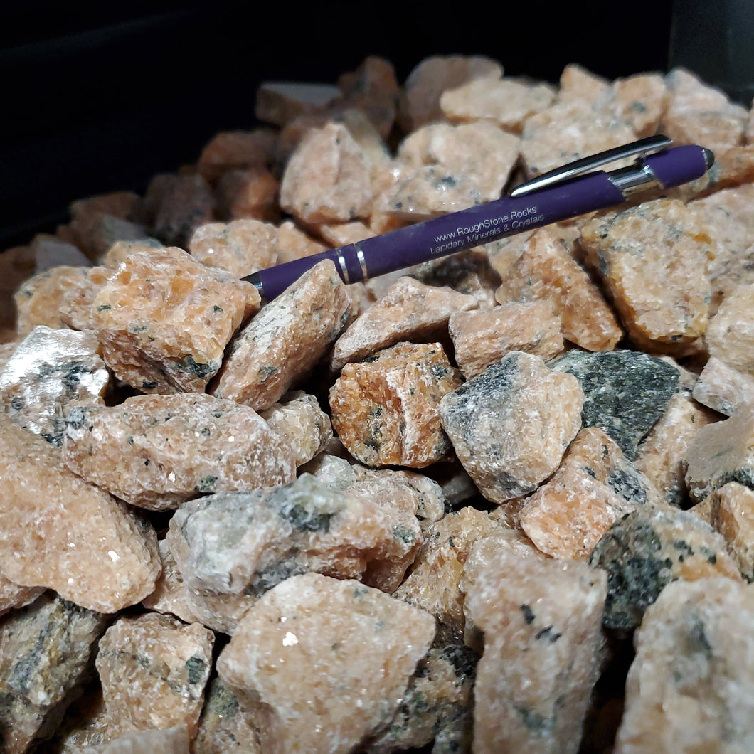 Orange Calcite Rough from Madagascar 1 pound Roughstone.Rocks LLC