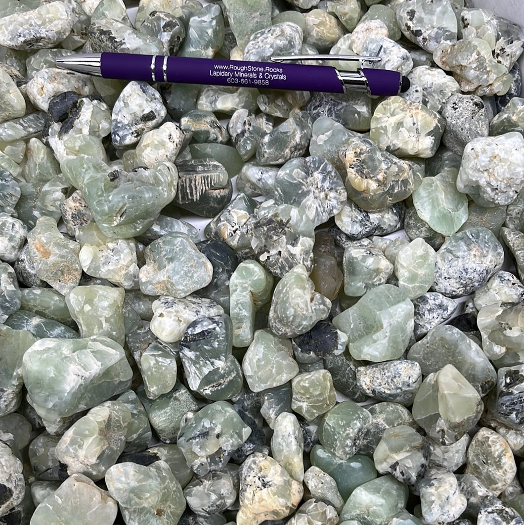 Prehnite Rough Tumbled from Mali 1 pound Roughstone.Rocks LLC
