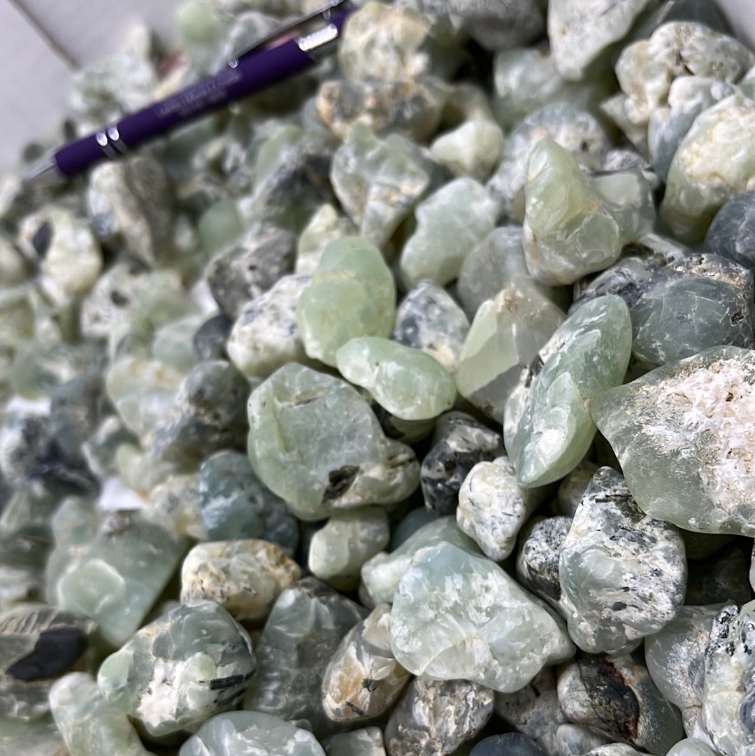 Prehnite Rough Tumbled - Mali - 10 pounds – RoughStone.Rocks LLC
