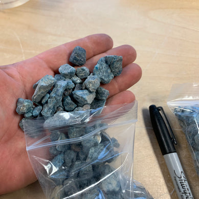 Rough Apatite Blue Chips from Brazil 1 pound Roughstone.Rocks LLC