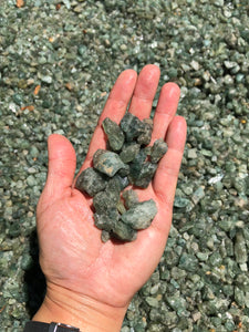 Rough Apatite Green Blue from Tanzania 250 grams Roughstone.Rocks LLC