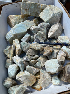 Rough Beryl from New Hampshire 1 pound Roughstone.Rocks LLC 