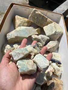 Rough Beryl from New Hampshire 1 pound Roughstone.Rocks LLC 