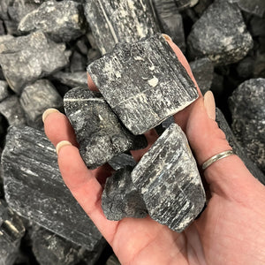 Rough Black Tourmaline from Brazil 1 pound Roughstone.Rocks LLC
